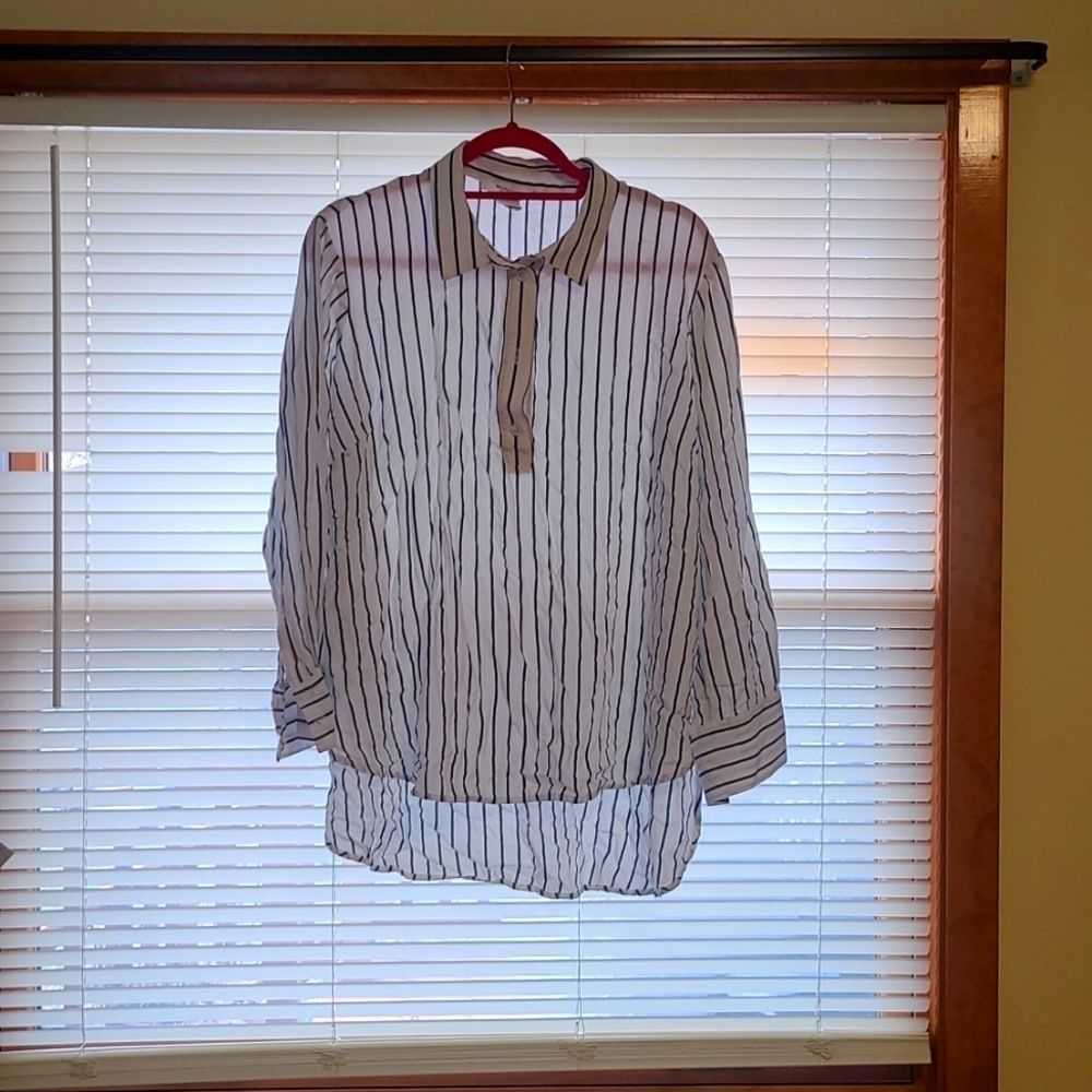 Workshop Republic shirt black and white women's size 1x